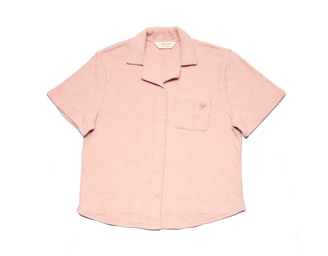 Women's Terry Cloth Toweling Cabana Shirt