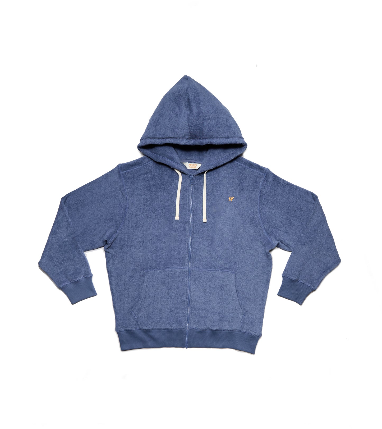 Unisex Full Zip Terry Cloth Toweling Hoodie