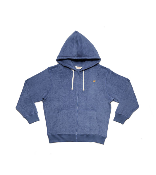 Unisex Full Zip Terry Cloth Toweling Hoodie