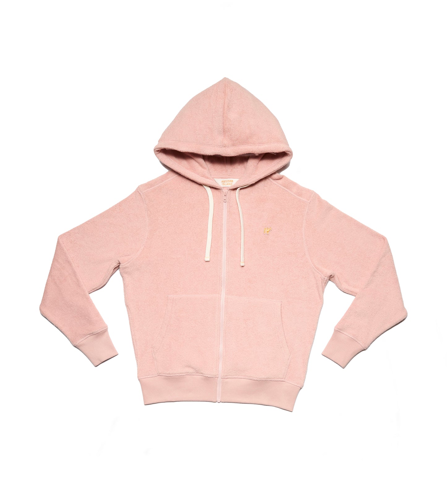 Unisex Full Zip Terry Cloth Toweling Hoodie