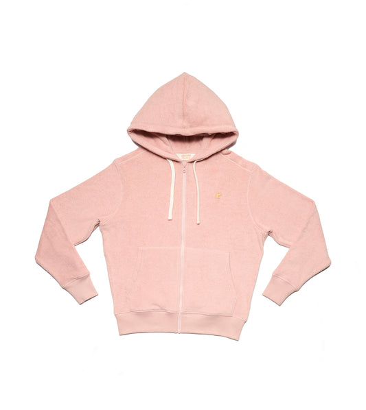Unisex Full Zip Terry Cloth Toweling Hoodie